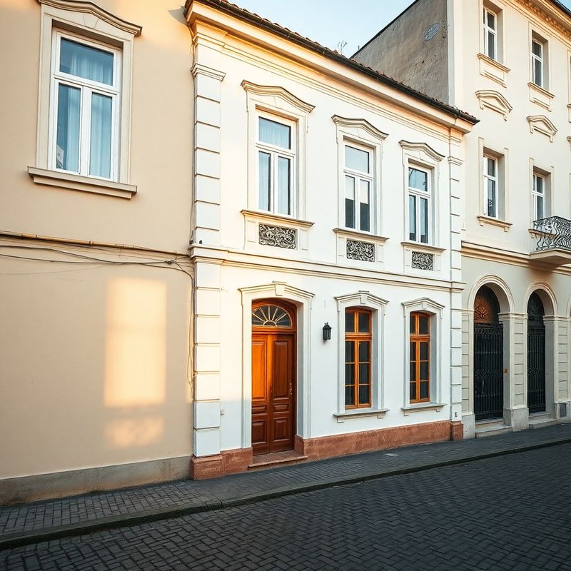Clădire clasică românească pe o stradă liniștită din Galați